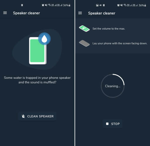 clear water out of speakers using apps