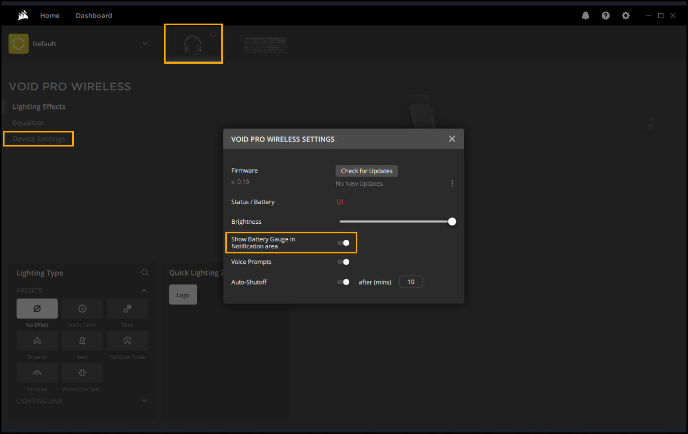 add battery icon for corsair devices to windows taskbar