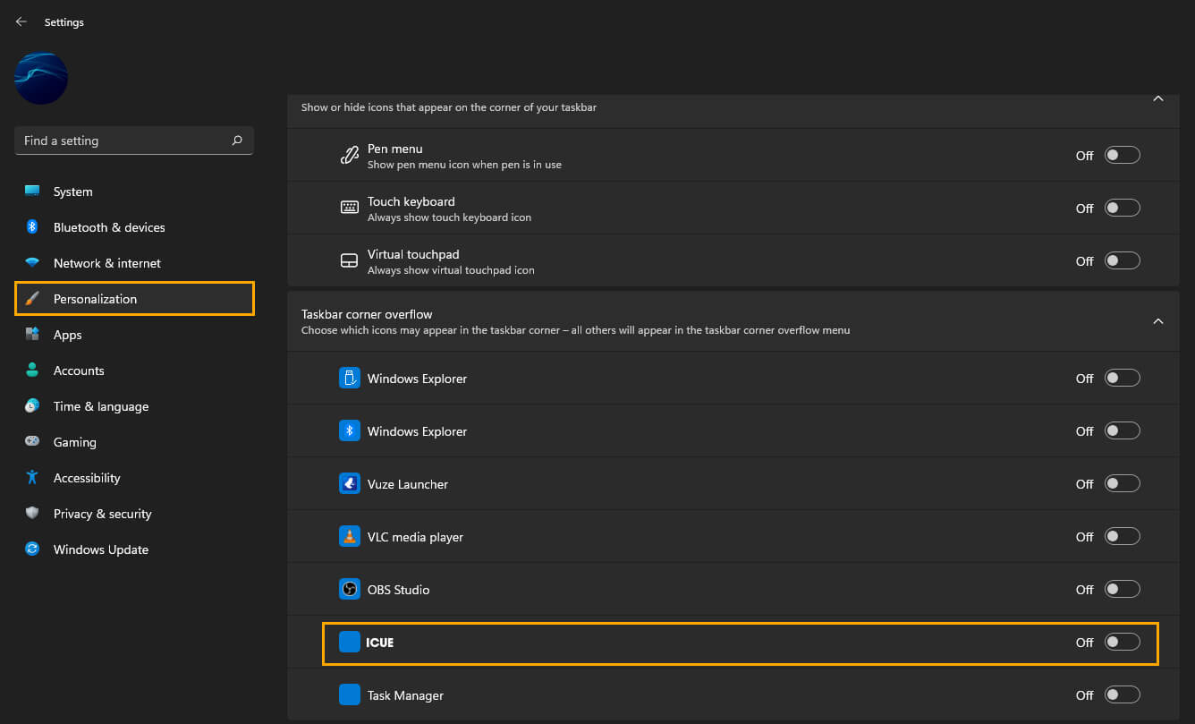 battery icon for corsair wireless devices windows taskbar