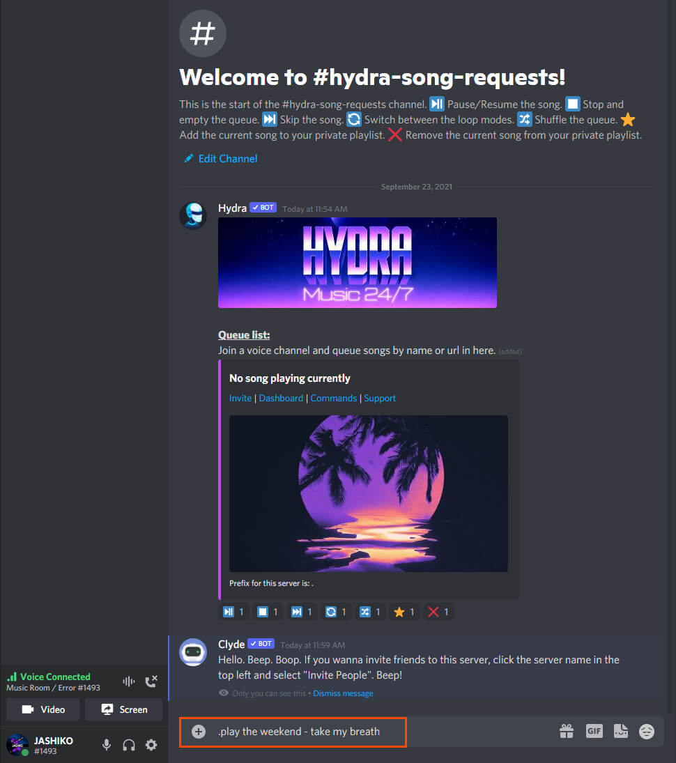 hydra bot discord command list