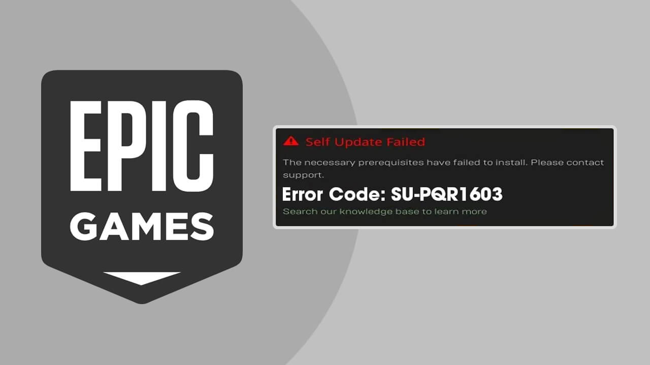 How To Fix Error Code Su Pqr1603 Su Pqe1223 On The Epic Games Store