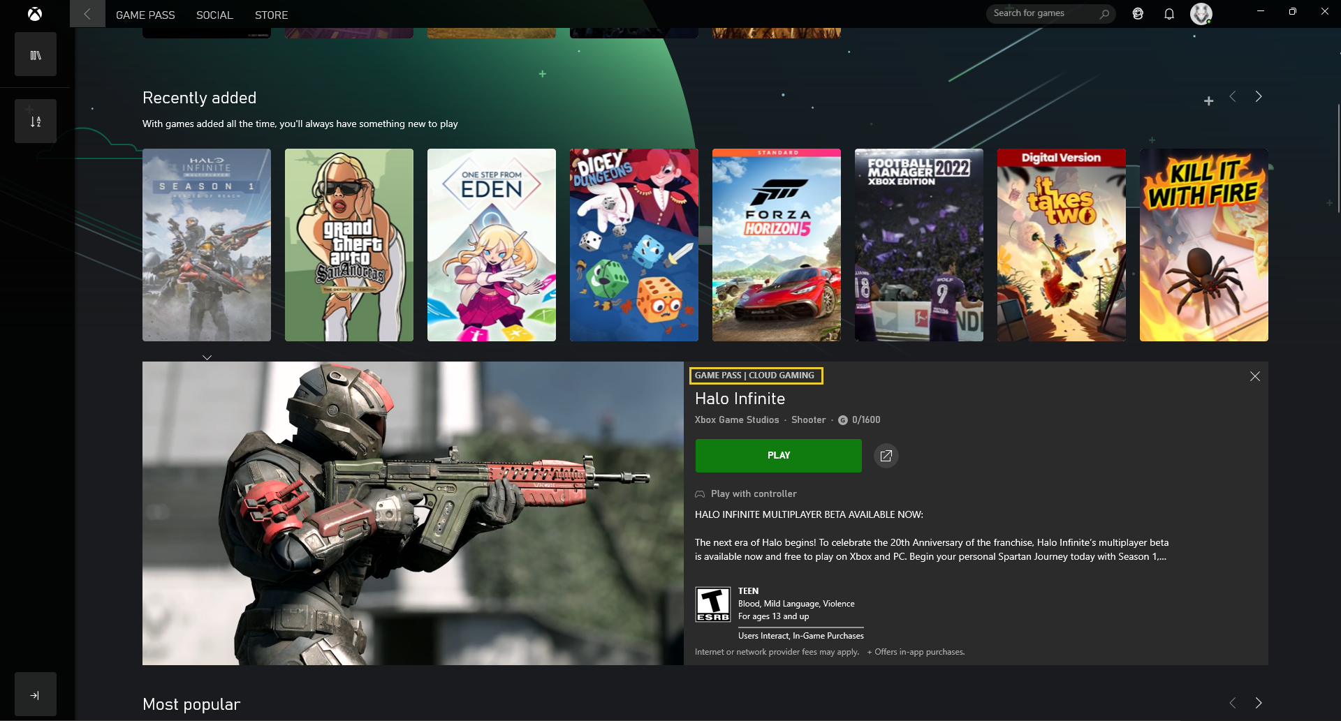 Play Halo Infinite, Forza Horizon 5, and More Games From the Cloud