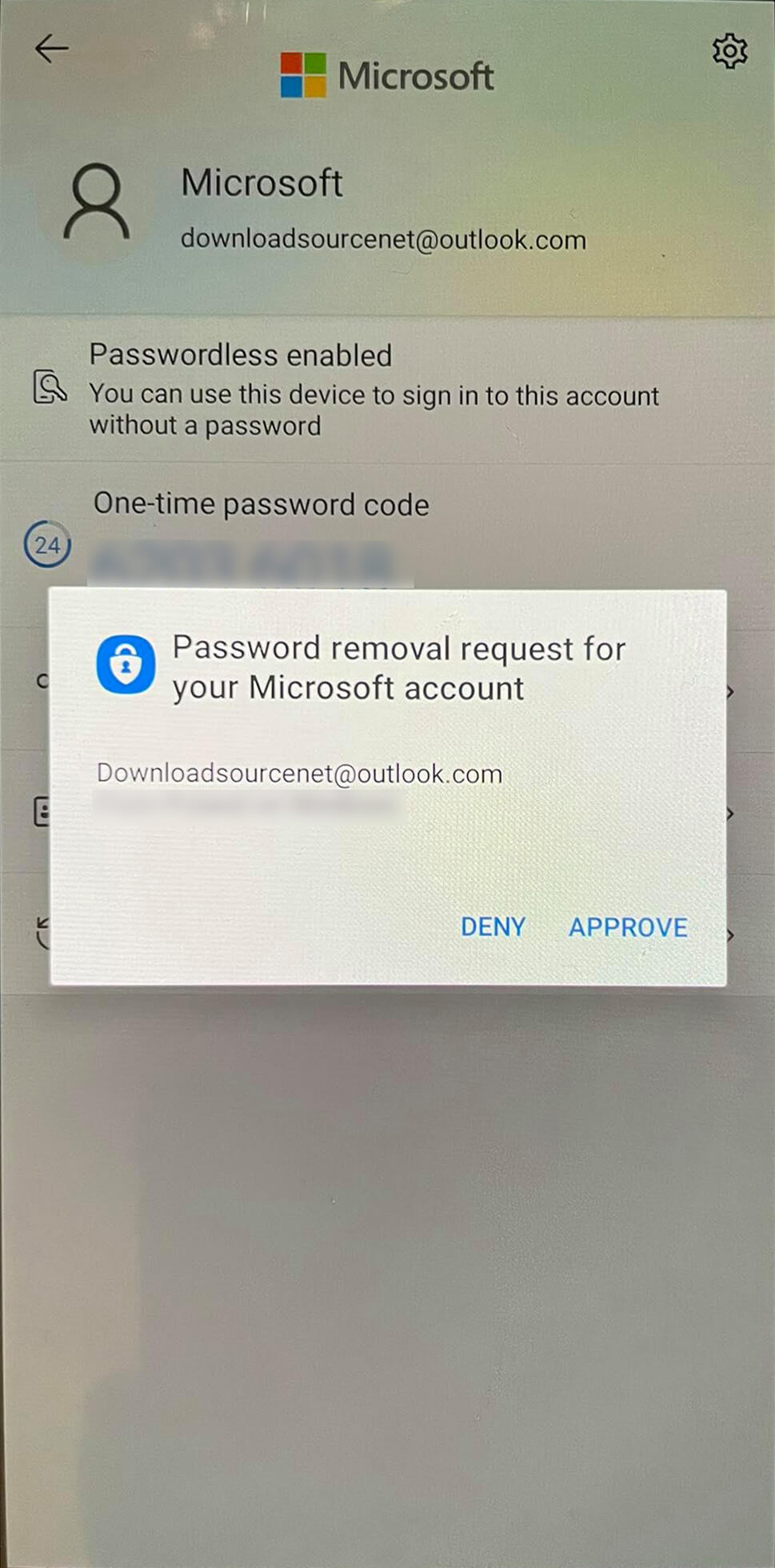 set up passwordless sign in for microsoft account