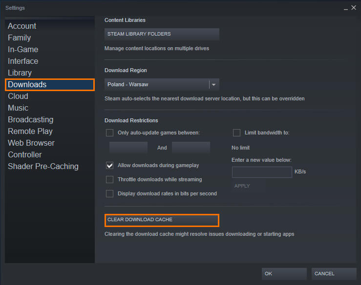 Steam writeable folder error fix