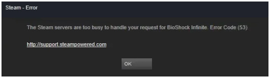 solution for steam error 53