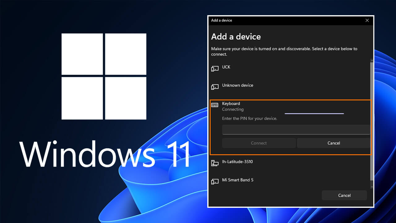 How fix Bluetooth keyboard asking for a PIN not giving a PIN on Windows