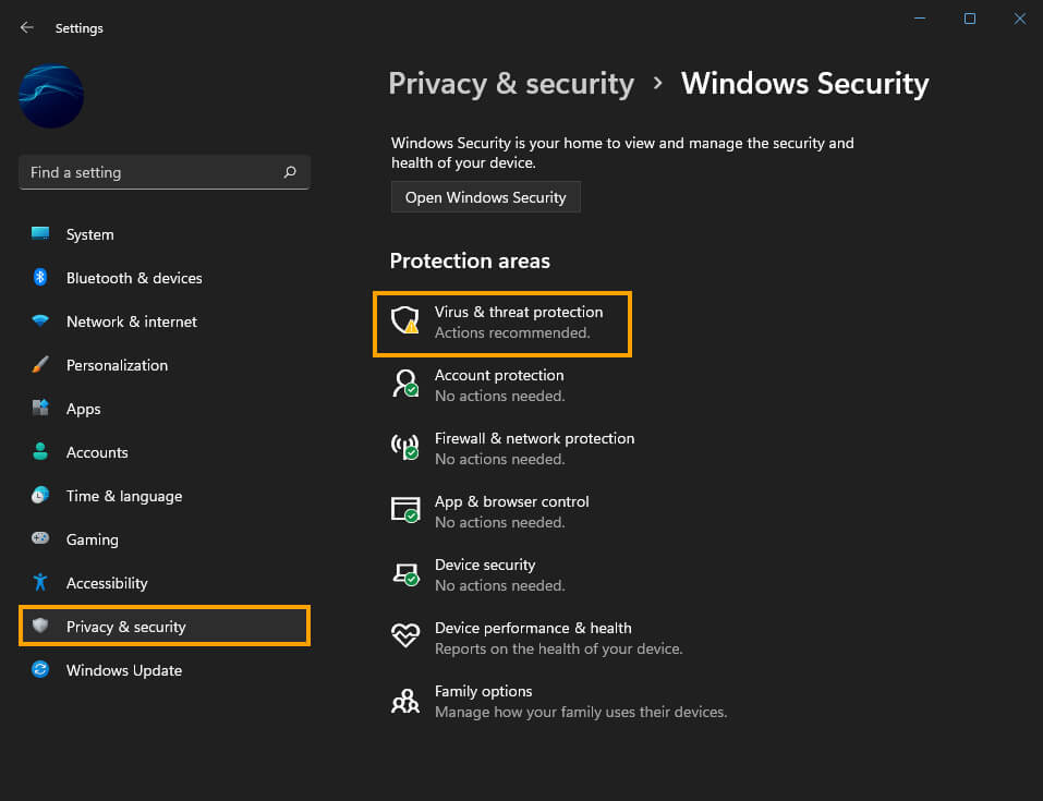 Where is full virus scan option on Windows 11
