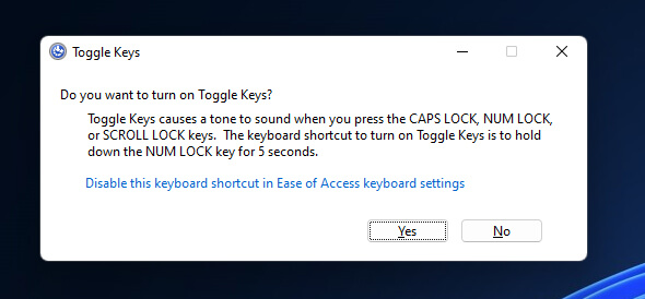 enable windows 11 caps lock key press sound