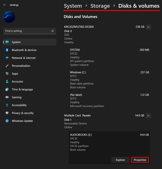 change drive letter from settings on windows 11