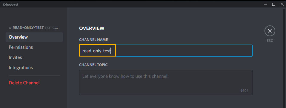 how do you make read only channels in discord