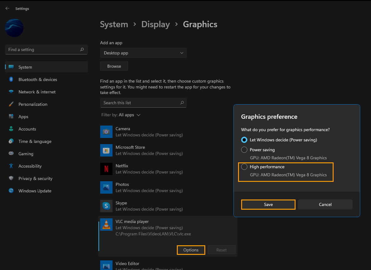 Windows 11 gpu not affected by battery saver change