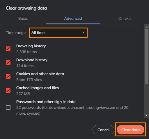 How to clear cookies and cache in brave browser 2022
