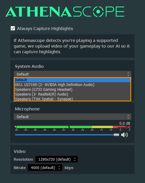 How do you fix Athenascope no recording audio