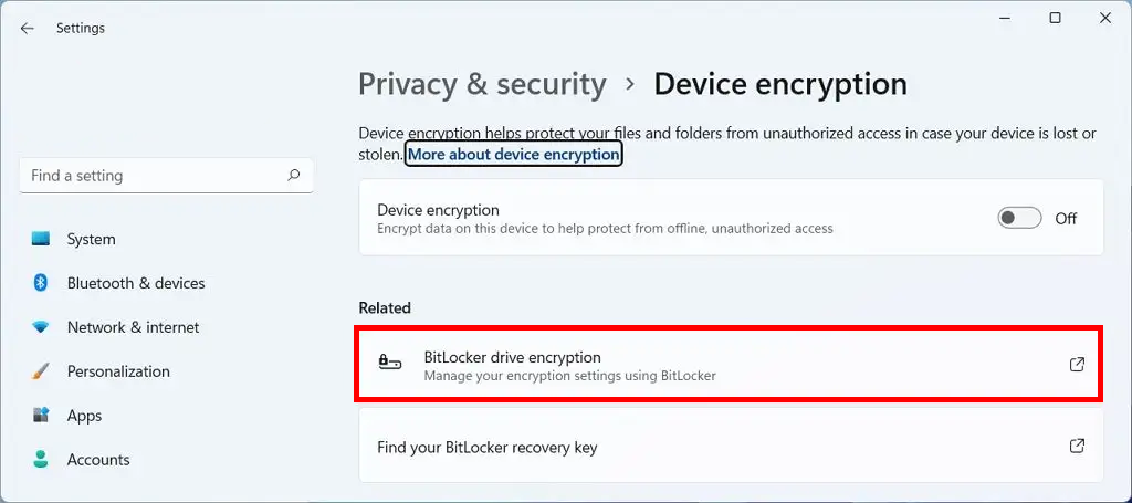 how to enable bitlocker on windows 11 home