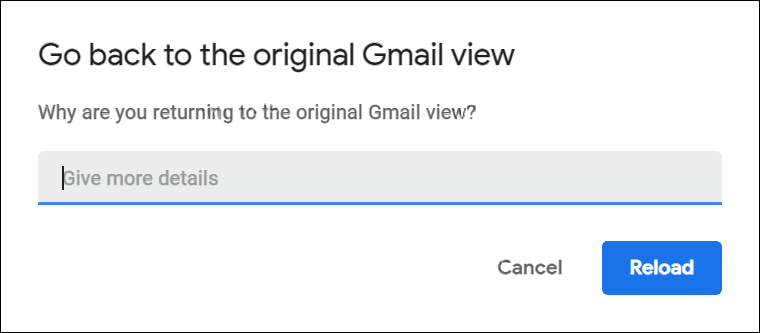 how do you get the old gmail back