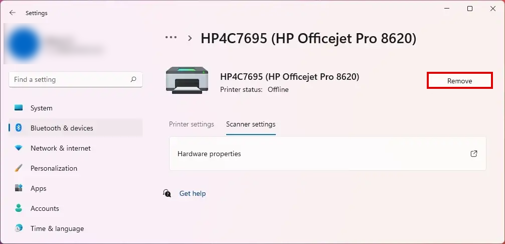 powershell commands to uninstall printer on windows 11