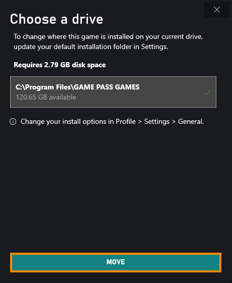 I can't change the download location install Xbox Game Pass games. -  Microsoft Community