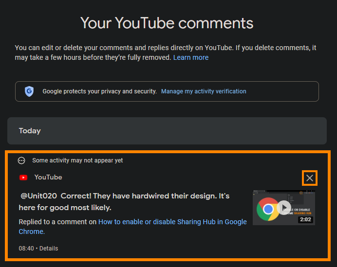 How to view and manage your youtube comment history