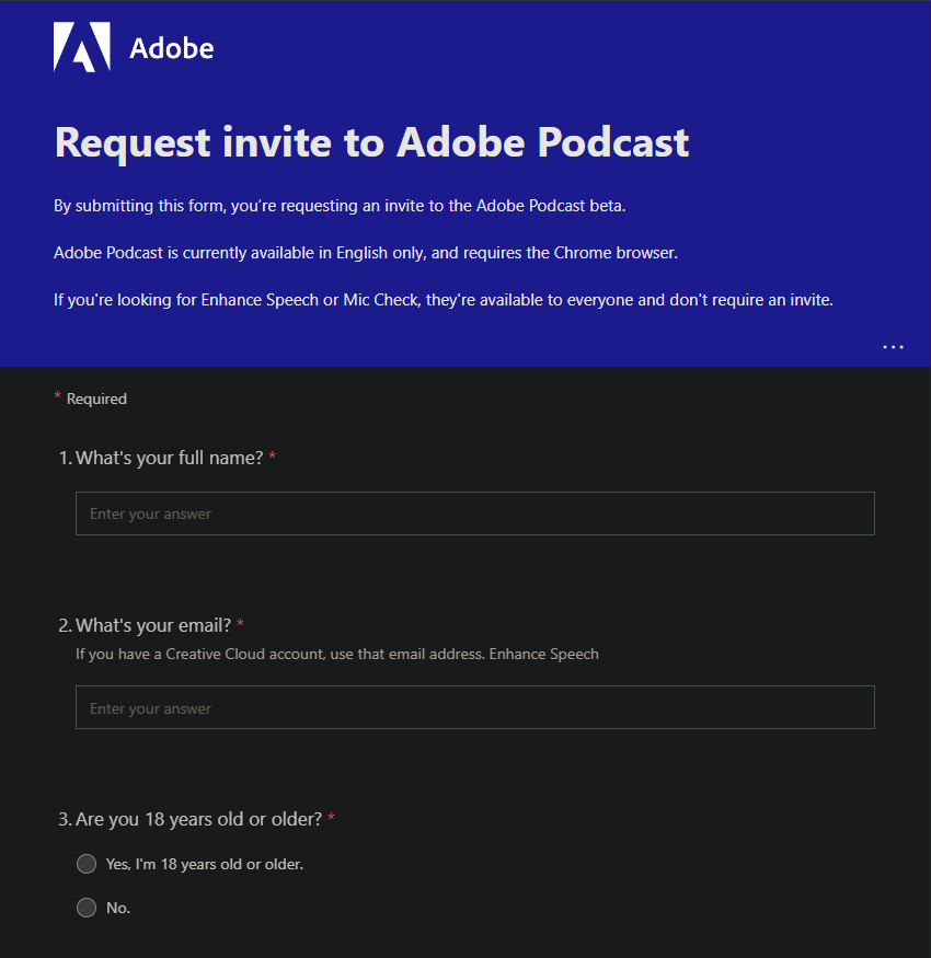 How to use Adobe Podcast
