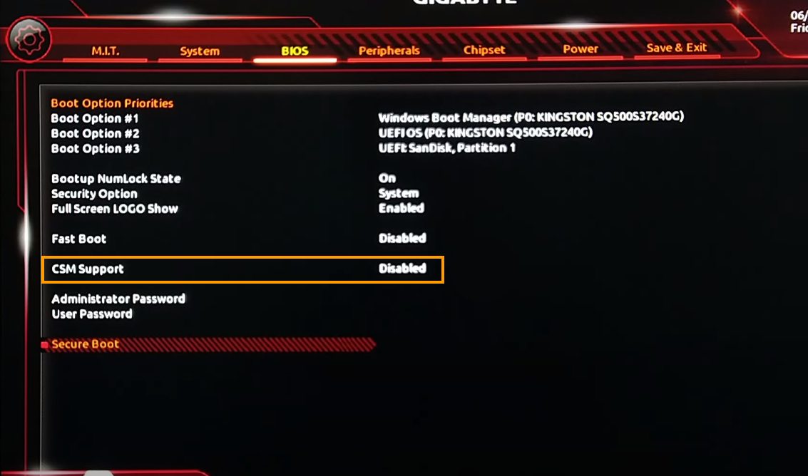 How to fix BIOS not showing after disabling CSM support