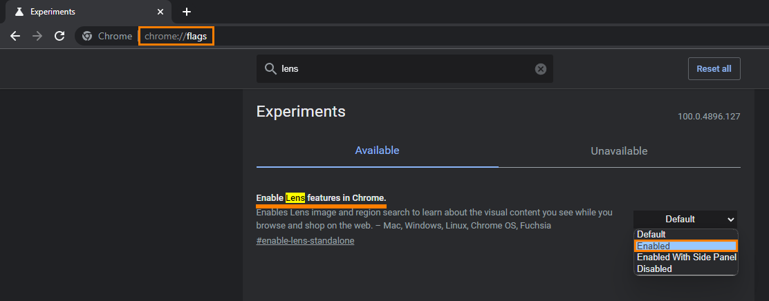 How to disable Lens Search in Google Chrome
