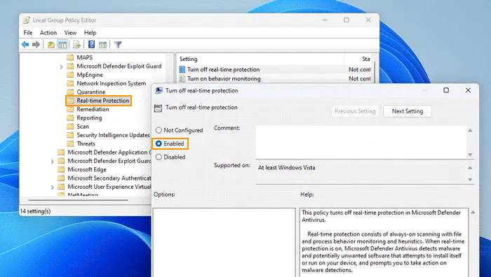 How to disable Antimalware Service Executable on Windows
