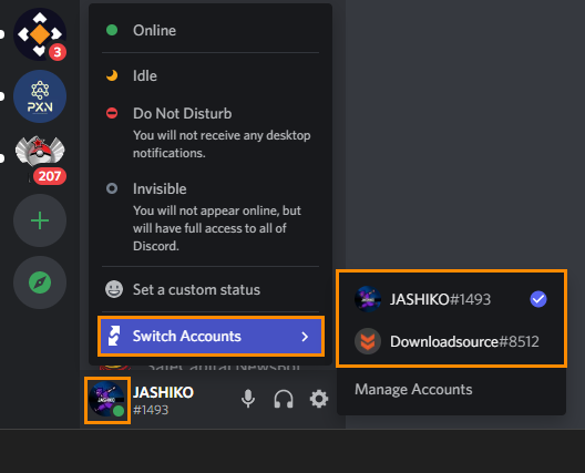 How to use multiple accounts in Discord