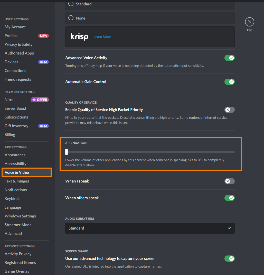 How to stop Discord from automatically lowering app volume on Windows 11.