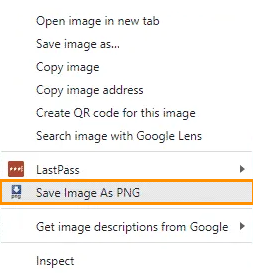 save images in different formats with Chrome and Edge