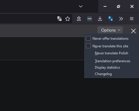 Use Translate in Firefox Firefox finally has native Translations