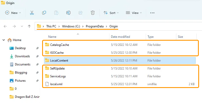 How to clear Origin cache on windows 11