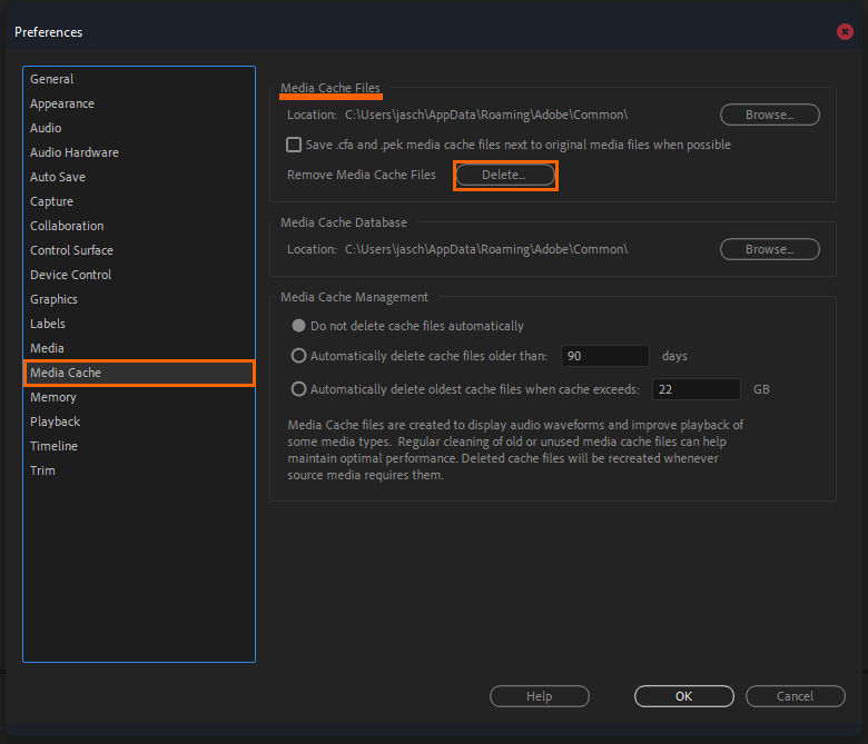 FAQ: How to clear your Media Cache in Premiere Pro - Adobe