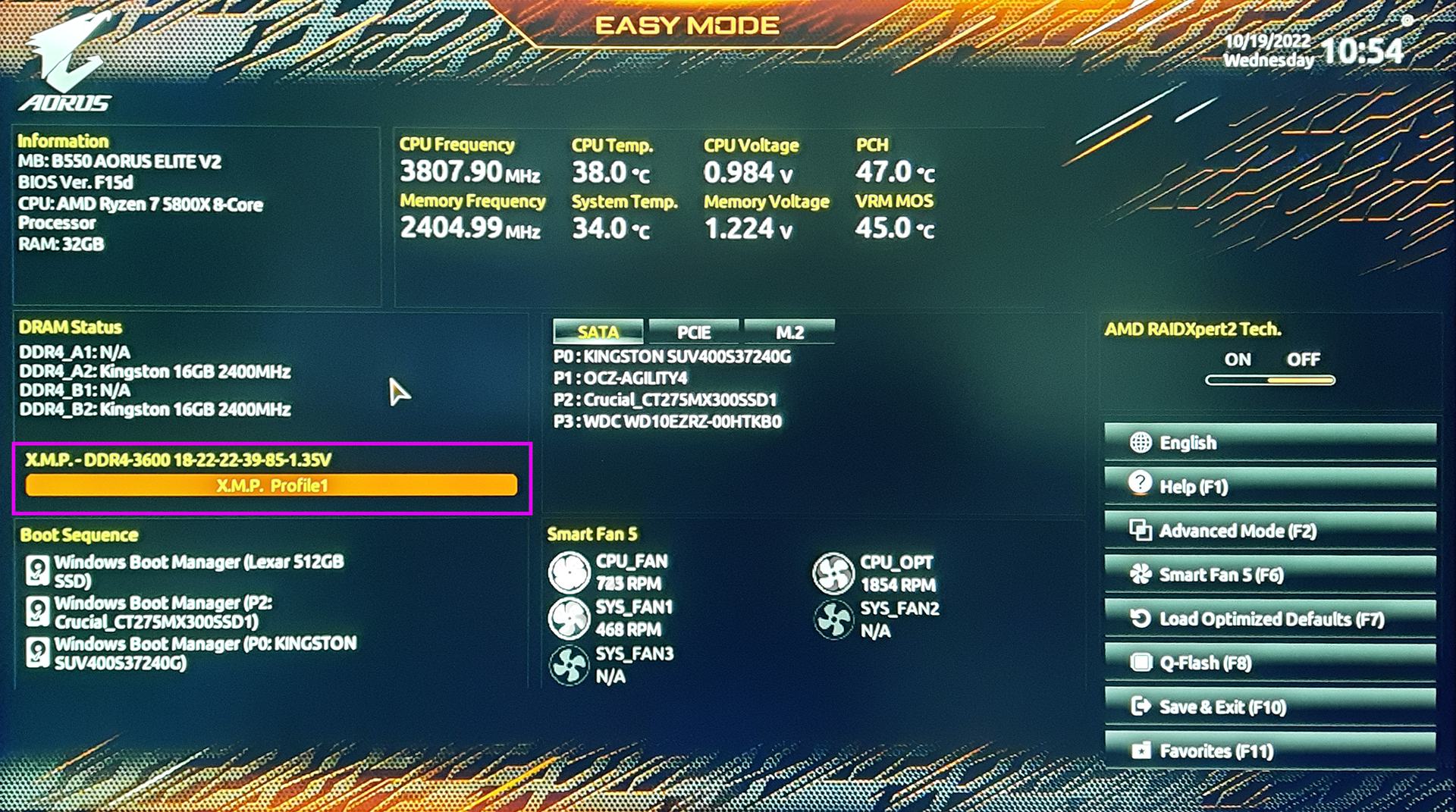 Enable RAM XMP in the BIOS | RAM not showing 3600mhz in Windows