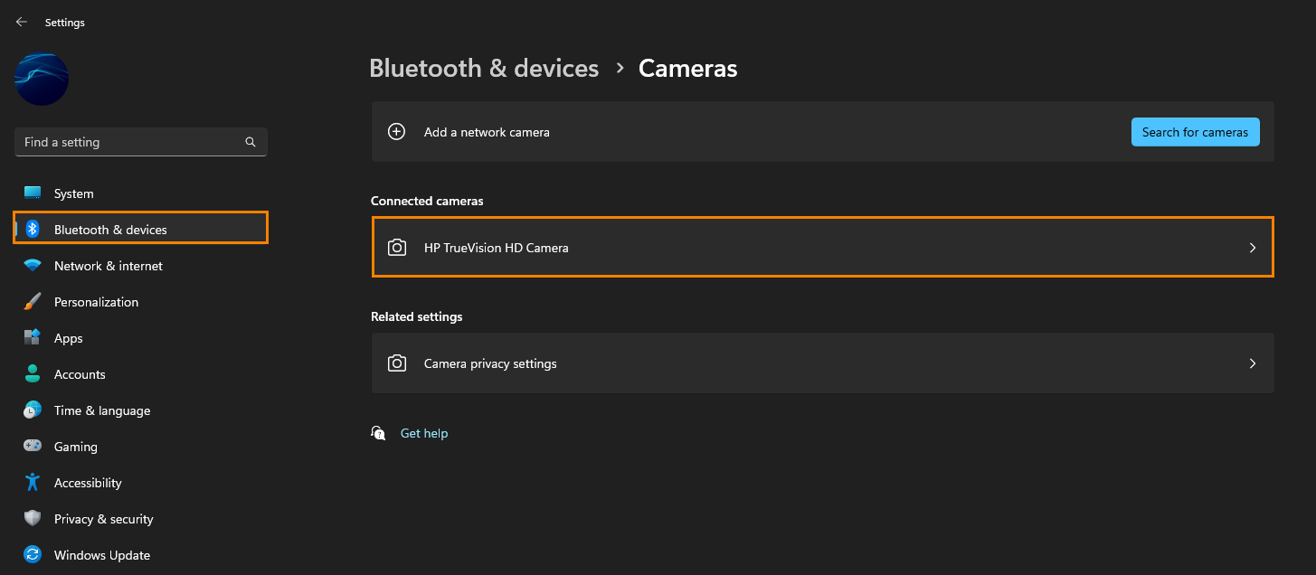 How to change camera settings on Windows 11