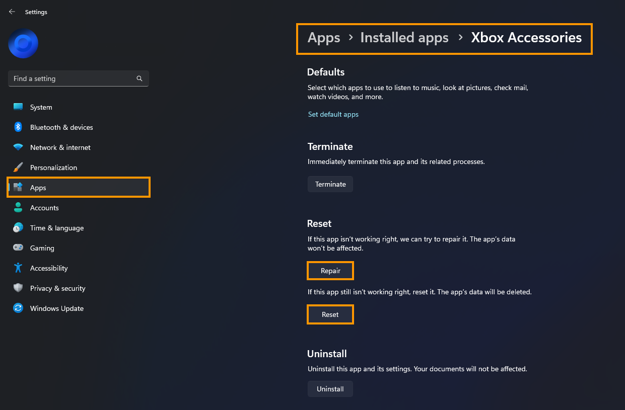 How to fix the Xbox Accessories app stuck at 0 when updating a controller
