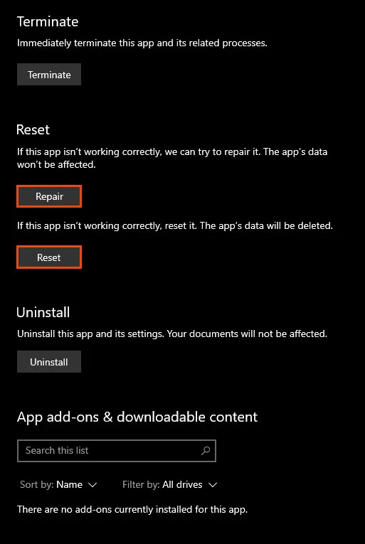 Xbox app error fix