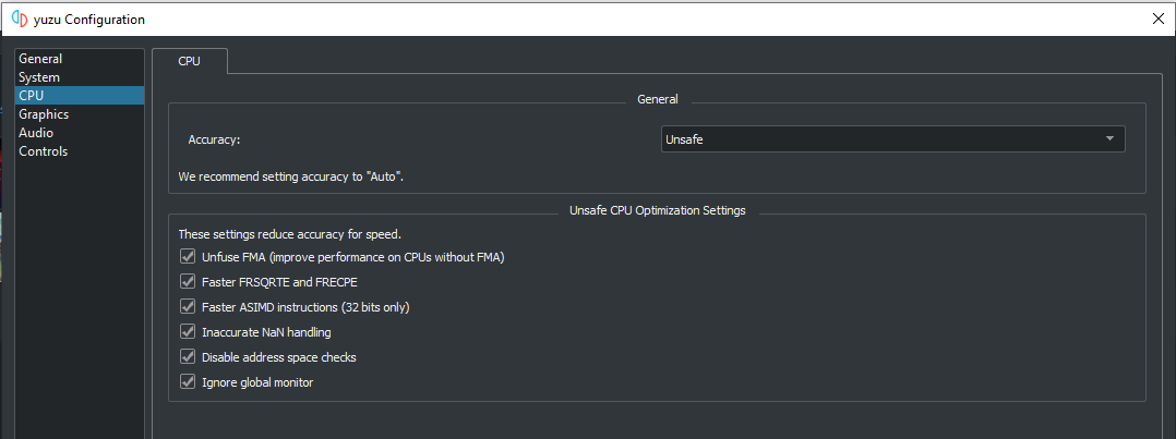 optimal settings for yuzu 2022