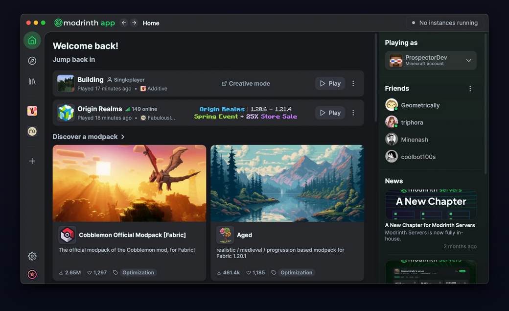 The Best Launchers for Modded Minecraft Modrinth App