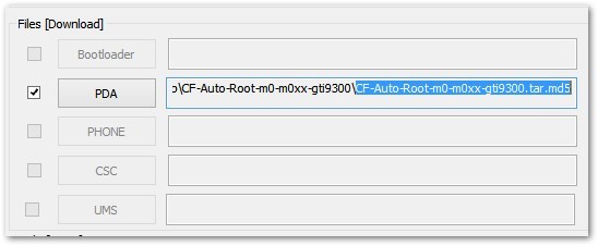 Odin - choosing the CF Auto Root file