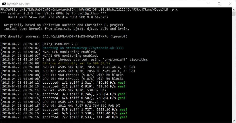 how to mine bcn bytecoin graphics card