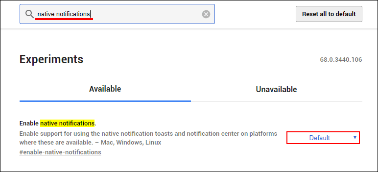 how to enable native notifications for windows in chrome