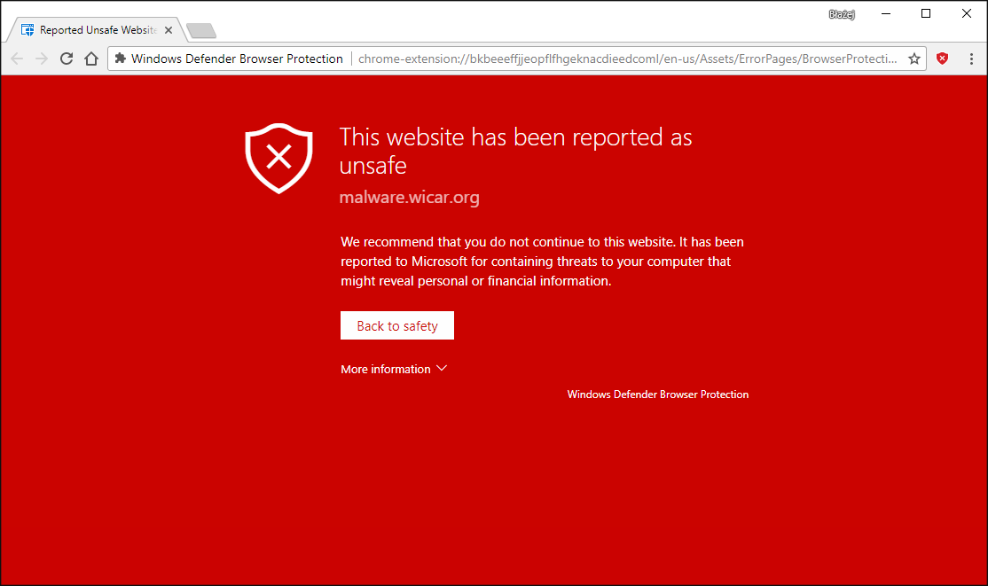 how to get windows defender on google chrome