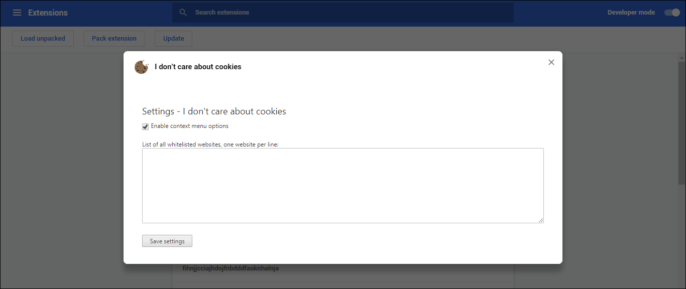 how to hide cookie requests from websites