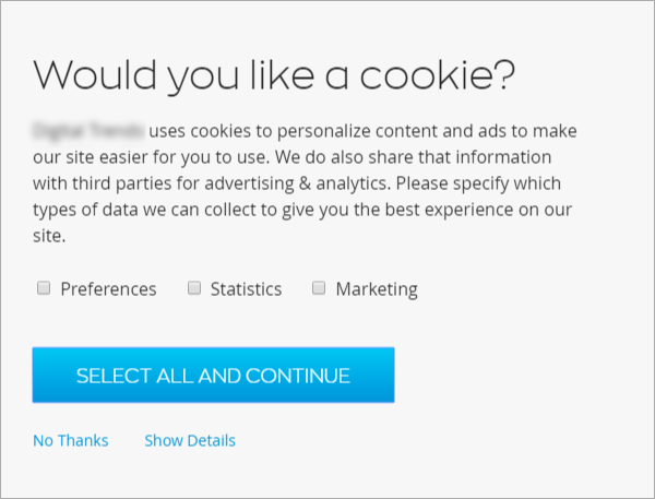 can you block website cookie requests