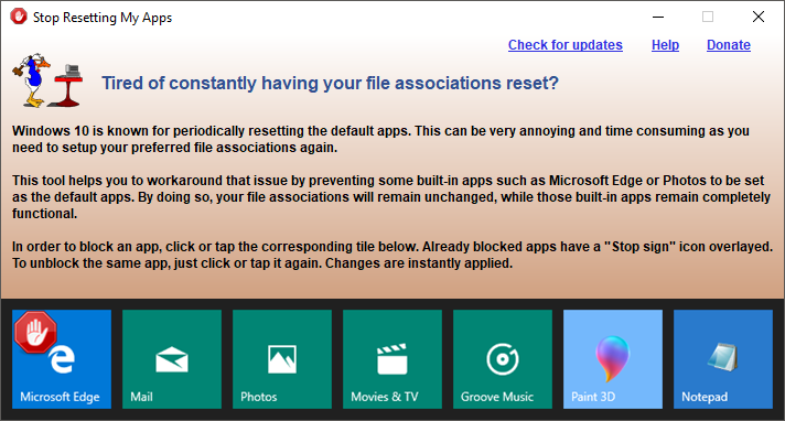 stop windows 10 resetting default apps