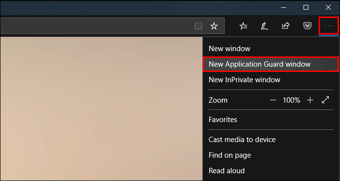 application guard on windows 10 for edge