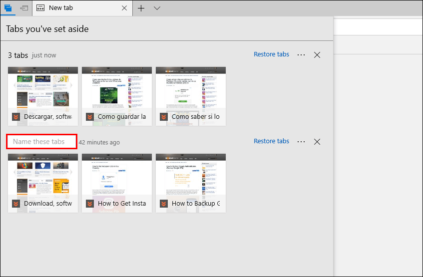 how to change the name of tab groups on edge