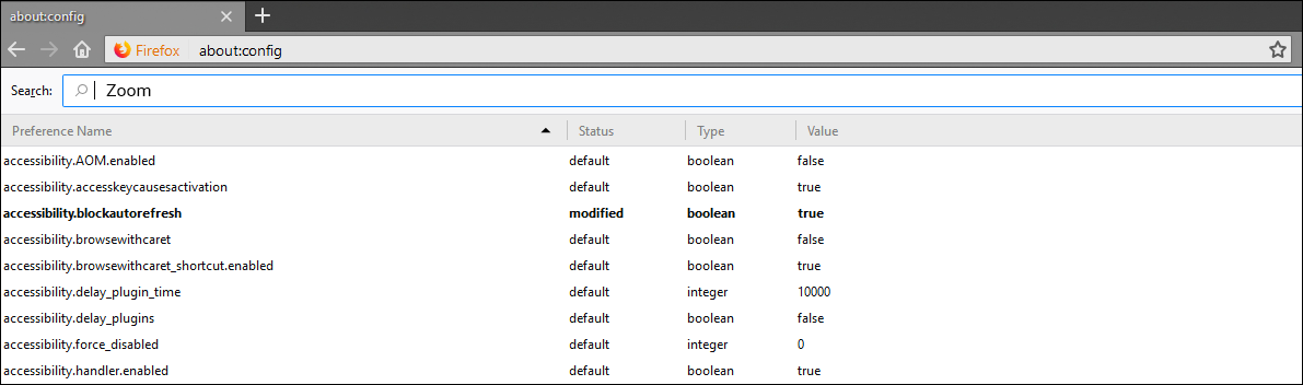 how to fchange zoom levels on manually on firefox