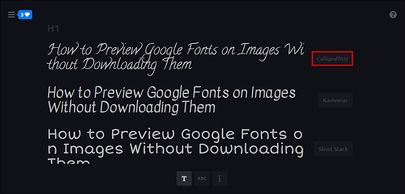 can you preview google fonts on your images