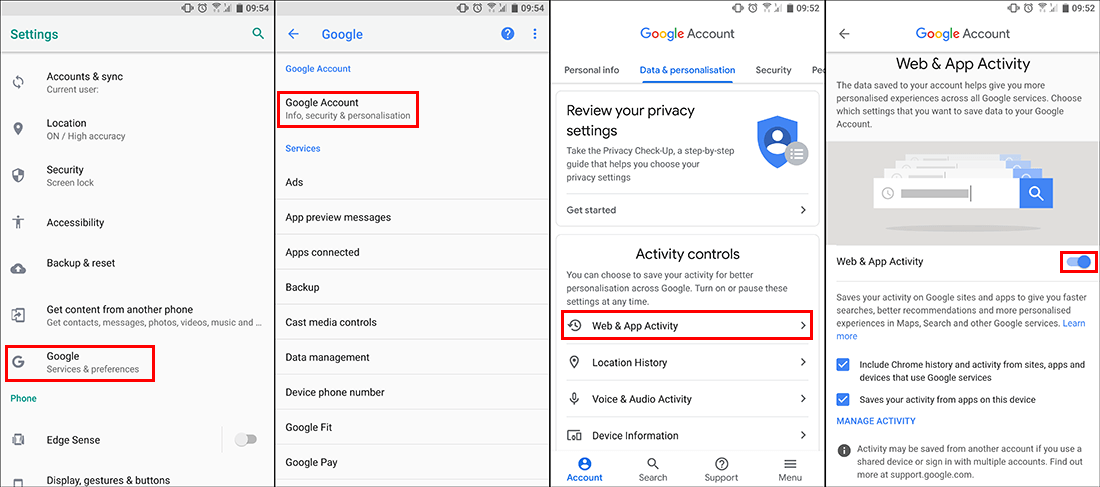 how do you stop google tracking your location data 